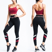 Tenues de sport 2 pièces pour femmes Spaghetti sans manches