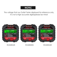 Testeur de sortie GFCI HABOTEST avec affichage de la tension testeur de prise 90-250 V détecteur de tension de polarité de Circuit électrique automatique détecteur de disjoncteur HT107D