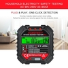 Testeur de sortie GFCI HABOTEST avec affichage de la tension testeur de prise 90-250 V détecteur de tension de polarité de Circuit électrique automatique détecteur de disjoncteur HT107D