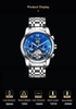 TEVISE 9005 Haute Qualité Squelette Automatique Hommes Montre Mécanique Montre Phase De Lune En Acier Inoxydable Horloge Hommes D