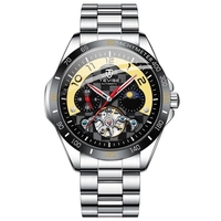 TEVISE Hommes Montre mécanique automatique Bracelet en acier inoxydable Affichage de l