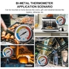 Thermomètre en acier inoxydable KKmoon thermomètre bimétallique thermomètre à cadran 0 ~ 280 ℃ pour gril Barbecue fumoir four