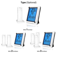 Thermomètre hygromètre numérique extérieur intérieur sans fil grand écran LCD Station météo hygrothermographe avec 3 émetteurs