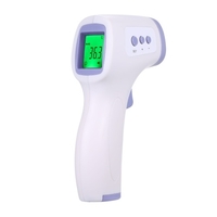 Thermomètre infrarouge infrarouge sans contact Mesure de la température frontale Affichage numérique LCD ℃ / ℉ Précision ± 0, 2 ℃