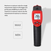 Thermomètre infrarouge PAS pour machine de mesure de température numérique sans contact humain -58℉ ~ 1022℉ (-50℃～550℃) avec écran d