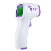 Thermomètre infrarouge sans contact,  mesure de la température frontale numérique portable,  écran LCD,  rétroéclairage 3 couleurs °C/℉ commutable pour bébé/adulte