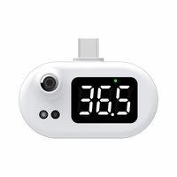 Thermomètre intelligent USB Mini thermomètre portable pour téléphone portable Thermomètre infrarouge Compatible avec le joint de type C