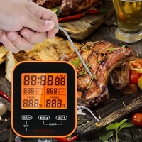 Thermomètre numérique pour aliments et minuterie Thermomètre à sonde de température de la viande sans fil