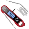 Thermomètres à viande alimentaire à lecture instantanée à double sonde 2 en 1 pour gril au four de cuisine avec fonction d