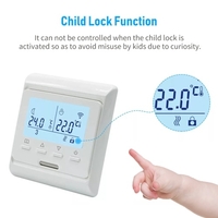 Thermostat de chaudière 2.6 pouces affichage LCD numérique Thermostat d