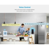 Thermostat de chaudière intelligent WIFI avec récepteur Thermostat intelligent à écran LCD 3, 2 pouces avec application et contrôle vocal Thermostat programmable numérique