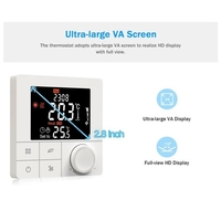 Thermostat de chauffage au sol électrique WIFI 16A avec application et commande vocale Thermostat programmable intelligent à écran LCD de 2, 8 pouces