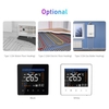 Thermostat intelligent Wi-Fi 16A Contrôleur de température numérique pour chauffage par le sol électrique APP Télécommande Commande vocale Thermostats hebdomadaires programmables avec écran tactile LCD pour bureau à domicile 86x86mm