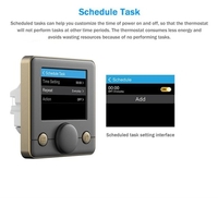 Thermostat intelligent Wifi/485 Modbus 3 A avec écran LCD coloré RVB Thermostat intelligent pour chauffage au sol et ventilo-convecteur Contrôleur de température constante d