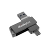 thinkplus MU251 64 Go USB3.0 + Type-C Double port U Disque Rotatif Métal Clé USB Transmission à grande vitesse Compatibilité étendue
