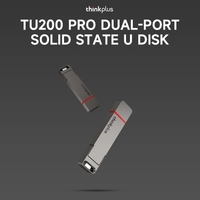 Thinkplus TU200 Pro 1 To USB3.2/Type-C double port Portable Solid State U Disk métal clé USB Transmission haute vitesse gris