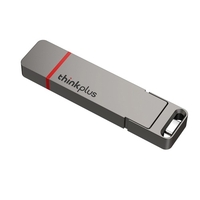 thinkplus TU200 Pro 128GB USB3.2/Type-C Dual-port Portable Solid State U Disk Métal Clé USB Transmission à grande vitesse Gris