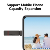 thinkplus TU200 Pro 512GB USB3.2/Type-C Dual-port Portable Solid State U Disk Métal Clé USB Transmission à grande vitesse Gris