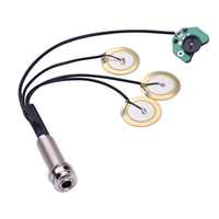 Thumb Piano Pickup Kalimba Pick Up Transducer 6, 35 mm sortie Jack avec contrôle du volume,  3 transducteurs