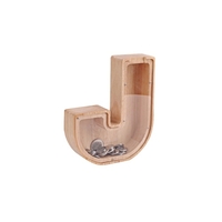 Tirelire en bois/bambou Lettres anglaises Pot d