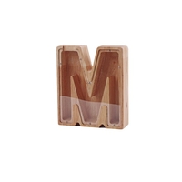Tirelire en bois/bambou Lettres anglaises Pot d