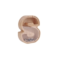 Tirelire en bois/bambou Lettres anglaises Pot d