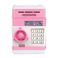 Tirelire électronique Mini ATM Mot de passe Tirelire Cash Coins Saving Box Le papier à défilement automatique compte votre argent pour garçons filles Kids Safe Bank Box Cadeaux d
