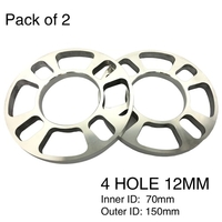 Tirol 2Pcs Universel Aluminium 4 trous Disque de frein Spacer Kit 12mm épais Roue Spacer