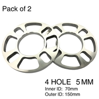 Tirol 2Pcs Universel Aluminium 4 trous Disque de frein Spacer Kit 5mm épais Roue Spacer