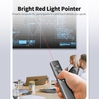 Télécommande multimédia Présentation et mode multimédia Présentateur Télécommande avec lumière rouge PPT sans fil Clicker Wide Compatibilité Rose