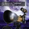 Télescope astronomique 90X HD Télescope monoculaire Réfracteur Lunette de repérage Télescope pour enfants débutant avec trépied et boussole 5 × 24 pour l