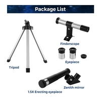 Télescope astronomique pour enfants et débutants Télescope grossissant 90X avec viseur 2 oculaires et trépied