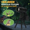 Télescope monoculaire KKmoon 10X-300X Télescope compact Monoculaires multi-couches BAK4 Prism avec support de téléphone Trépied Sac de transport Lanière Tissu propre pour jeux de balle de concert Observation des oiseaux Randonnée