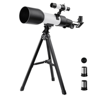 Télescope réfractaire astronomique lunette de visée monoculaire de voyage en plein air avec trépied pour enfants débutants cadeau