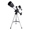 Télescopes pour Enfants Adultes Débutants 50mm Alliage Ouverture Lunette Astronomique Lunette Objectif 100mm Grossissement 60x avec Trépied Réglable Chercheur Boussole Cadeau D