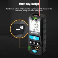 Télémètre laser numérique portable de poche MESTEK 100m Intelligent Haute précision Infrarouge Règle électronique Double niveau physique Bulles Règle laser Niveau électronique Laser Range Finder Instrument de mesure de distance S6 Noir