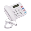 Téléphone filaire noir avec grand bouton bureau téléphone fixe Support téléphonique mains libres / cadran / flash / cadran de vitesse / bague contrôle du Volume pour les personnes âgées