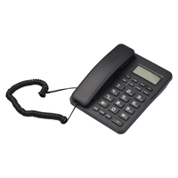 Téléphone fixe filaire de bureau téléphone fixe grand bouton pour personnes âgées téléphone avec écran LCD muet / pause / Hold / Flash / recomposition / fonctions mains libres pour la maison hôtel bureau banque centre d