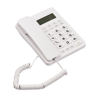 Téléphone fixe filaire de bureau téléphone fixe grand bouton pour personnes âgées téléphone avec écran LCD muet / pause / Hold / Flash / recomposition / fonctions mains libres pour la maison hôtel bureau banque centre d
