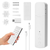 TM616EGB Tuya WiFi Rechargeable Intelligent Pull Perle Rideau Moteur Maison Intelligente avec Convertisseur WiFi Mobilephone APP Contrôle Contrôle Vocal Silencieux Compatible avec Alexa Google Home