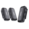 TNVI Système de microphone Lavalier sans fil Portable Mini Lapel Mic Portée de 50 m Interview Vlog Enregistrement de classe en ligne en direct Compatible avec la caméra Android