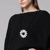 Tomfeel 3D Bijoux Imprimé Blooming Flower Modeling Elégant bijoux collier pendentif accessoires