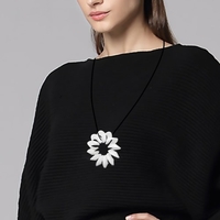 Tomfeel 3D Bijoux Imprimé Blooming Flower Modeling Elégant bijoux collier pendentif accessoires