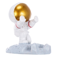 Tomfeel astronaute support pour téléphone portable panneau PC support résine ornement support pour bricolage bureau salon et bureau décoration cadeau doré et argenté