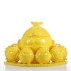 Tomfeel Cartoon Chicken Family Resin Sculpture Décoration d
