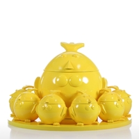 Tomfeel Cartoon Chicken Family Resin Sculpture Décoration d