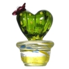 Tomfeel coloré Cactus Sculpture à la main en verre ornement Mini verre Figurine cadeau paquet décor à la maison multicolore