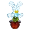 Tomfeel coloré Cactus Sculpture à la main en verre ornement Mini verre Figurine cadeau paquet décor à la maison multicolore