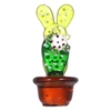 Tomfeel coloré Cactus Sculpture à la main en verre ornement Mini verre Figurine cadeau paquet décor à la maison multicolore