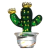 Tomfeel coloré Cactus Sculpture à la main en verre ornement Mini verre Figurine cadeau paquet décor à la maison multicolore